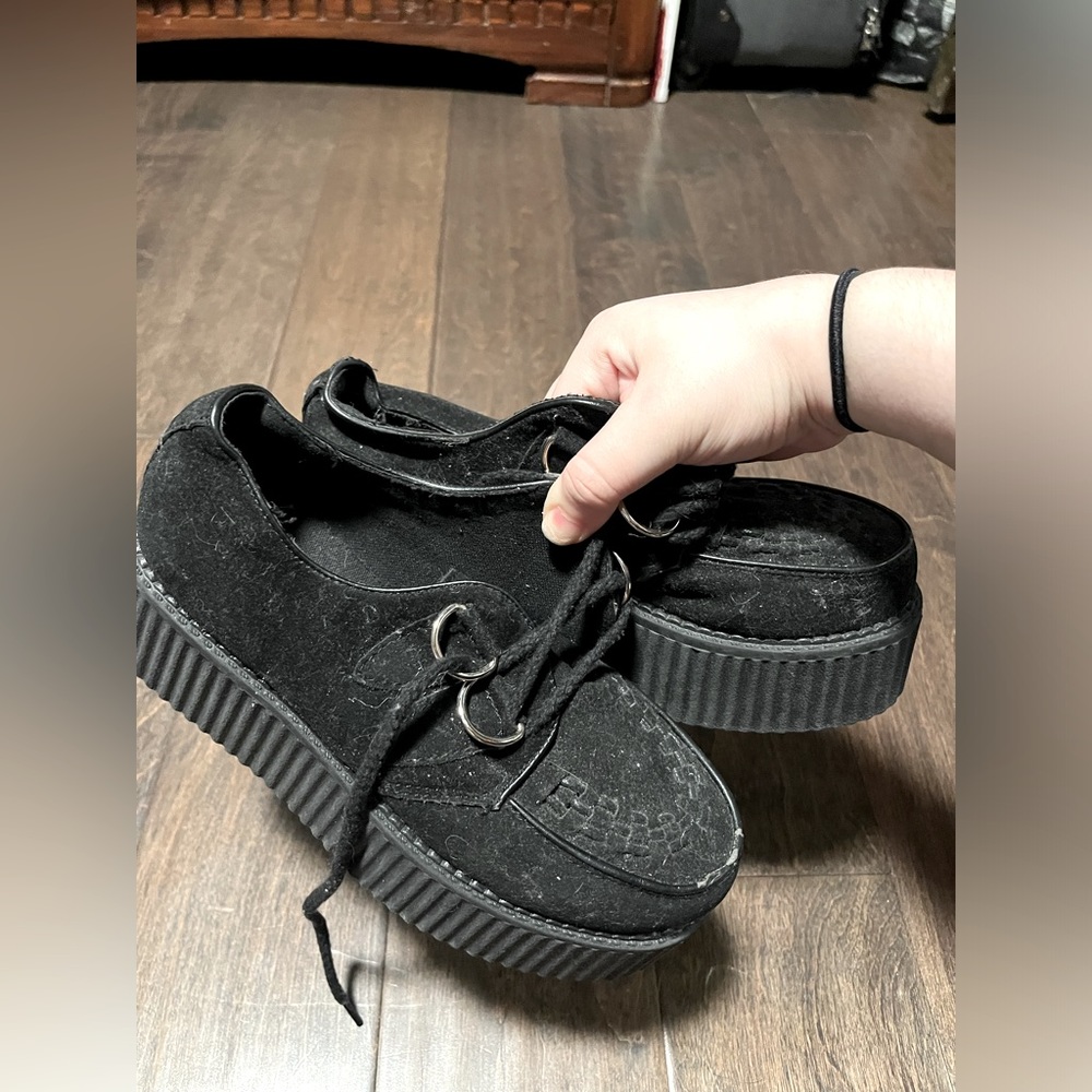 Size 3 Women’s Black Suede Viva Mondo Creepers